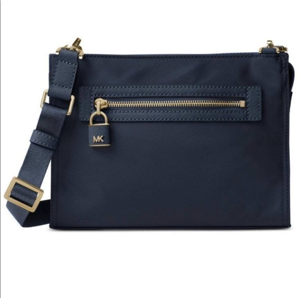 NWT Michael Kors Janie Crossbody Purse Bag Admiral (Navy) 10"x 7.5" New W Tags